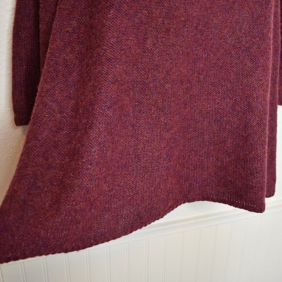 Modcloth Tunic Sweater Sz 1X Cowl Neck Metallic Wool Blend Christmas Holiday - Picture 7 of 16